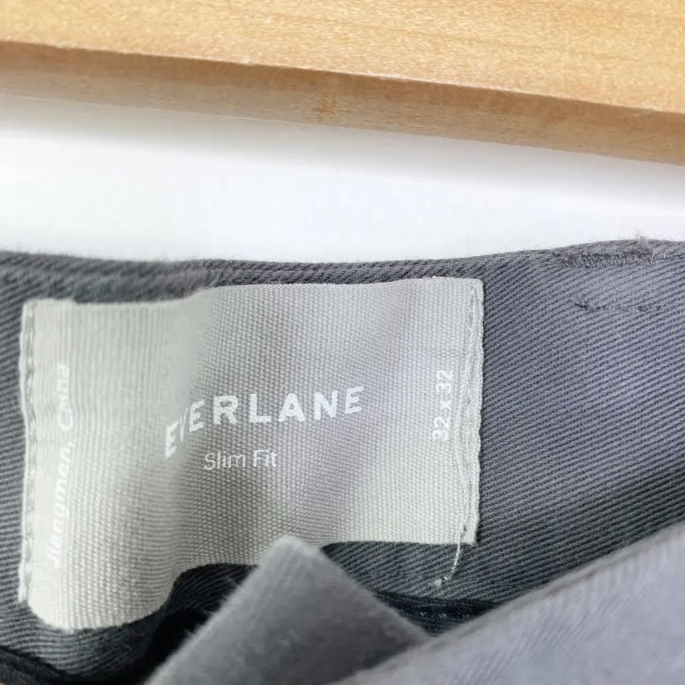 Everlane Mens Gray Slim Fit‎ Chino Pants Size 32x30 Career Office Everyday Basic